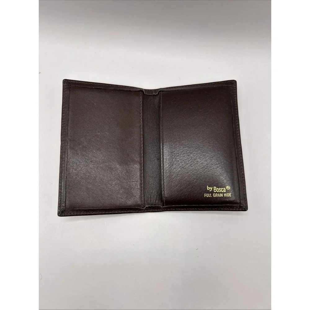 Bosca Full Grain Leather Bifold Wallet – Brown – Minimalist – Used